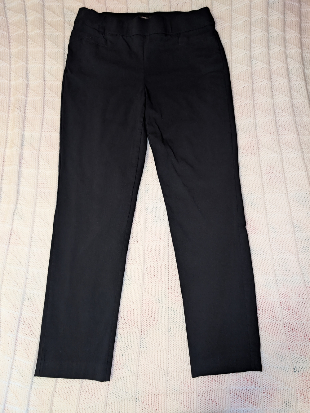 Liz Claiborne Black Straight-Leg Pull-On Pants